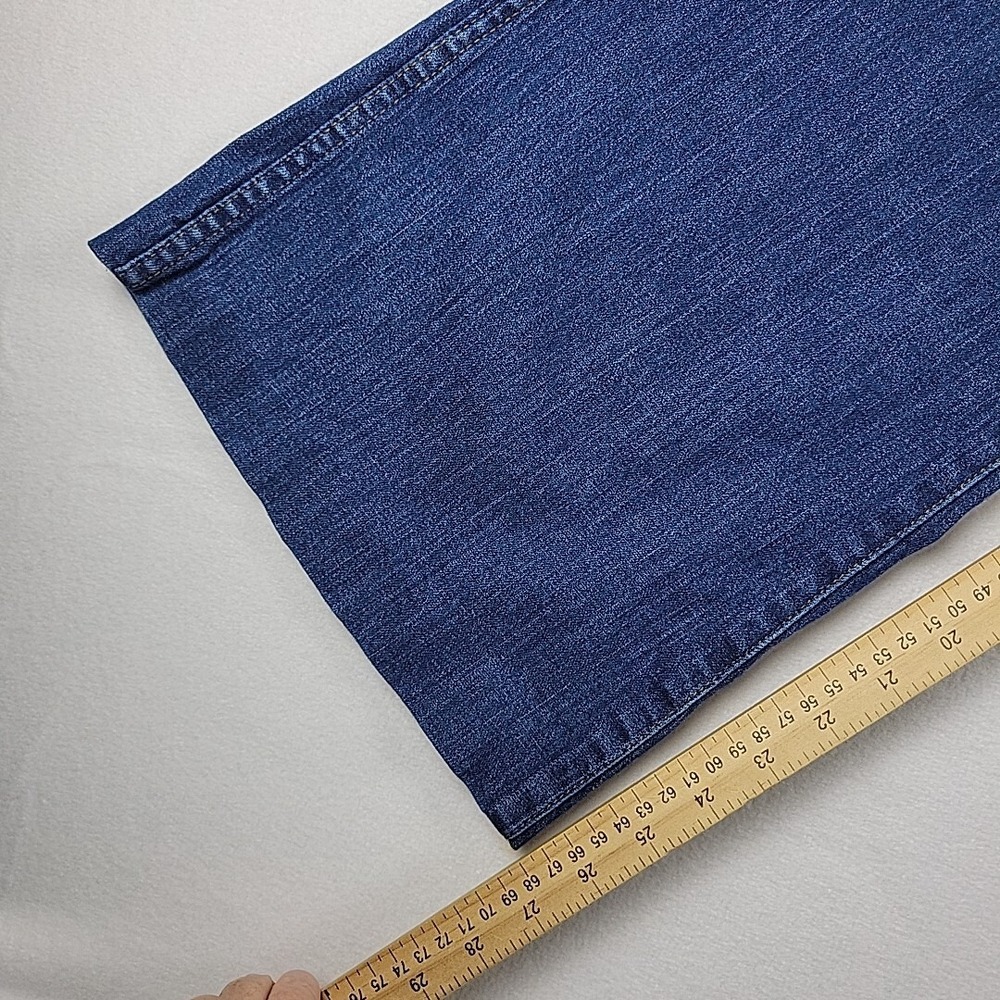 Free People Jayde Sunburst Blue Flare Jeans Women's Size 31 Hemmed READ - Picture 12 of 16